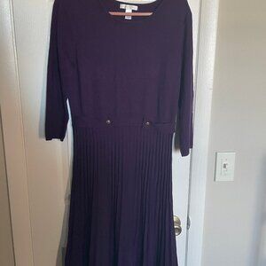 Purple London Times Size L A-Line sweater dress